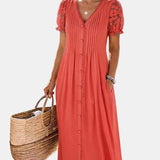 Sara | Vestido midi floral suelto y ligero