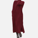 Vestido Maxi de Otoño – Sudadera Elegante de Corte Suelto para Reuniones Acogedoras de Otoño