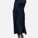 Vestido Maxi de Otoño – Sudadera Elegante de Corte Suelto para Reuniones Acogedoras de Otoño