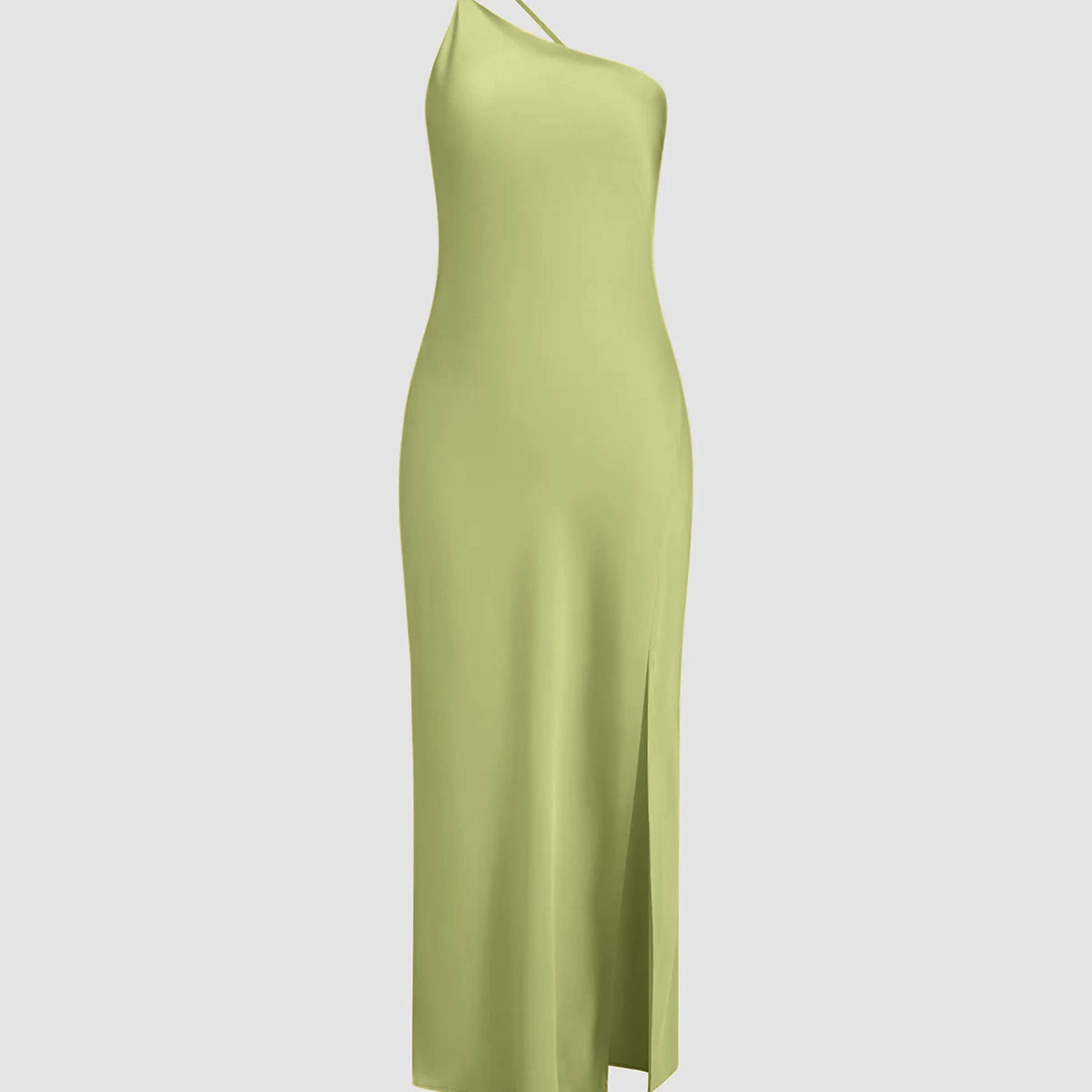 Vestido Maxi de Invitada de Boda de Satén con Espalda Abierta