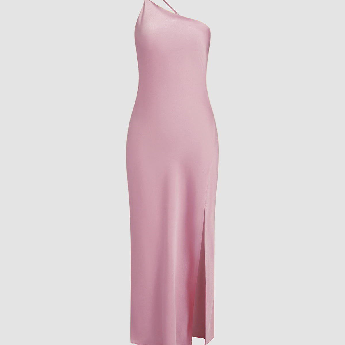 Vestido Maxi de Invitada de Boda de Satén con Espalda Abierta