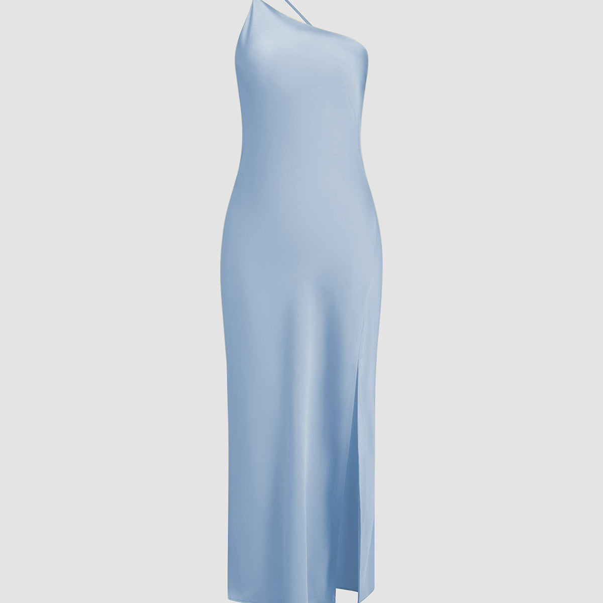 Vestido Maxi de Invitada de Boda de Satén con Espalda Abierta