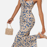 Vestido Maxi de Tirantes Espagueti Floral para Noches de Verano