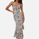 Vestido Maxi de Tirantes Espagueti Floral para Noches de Verano