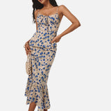 Vestido Maxi de Tirantes Espagueti Floral para Noches de Verano