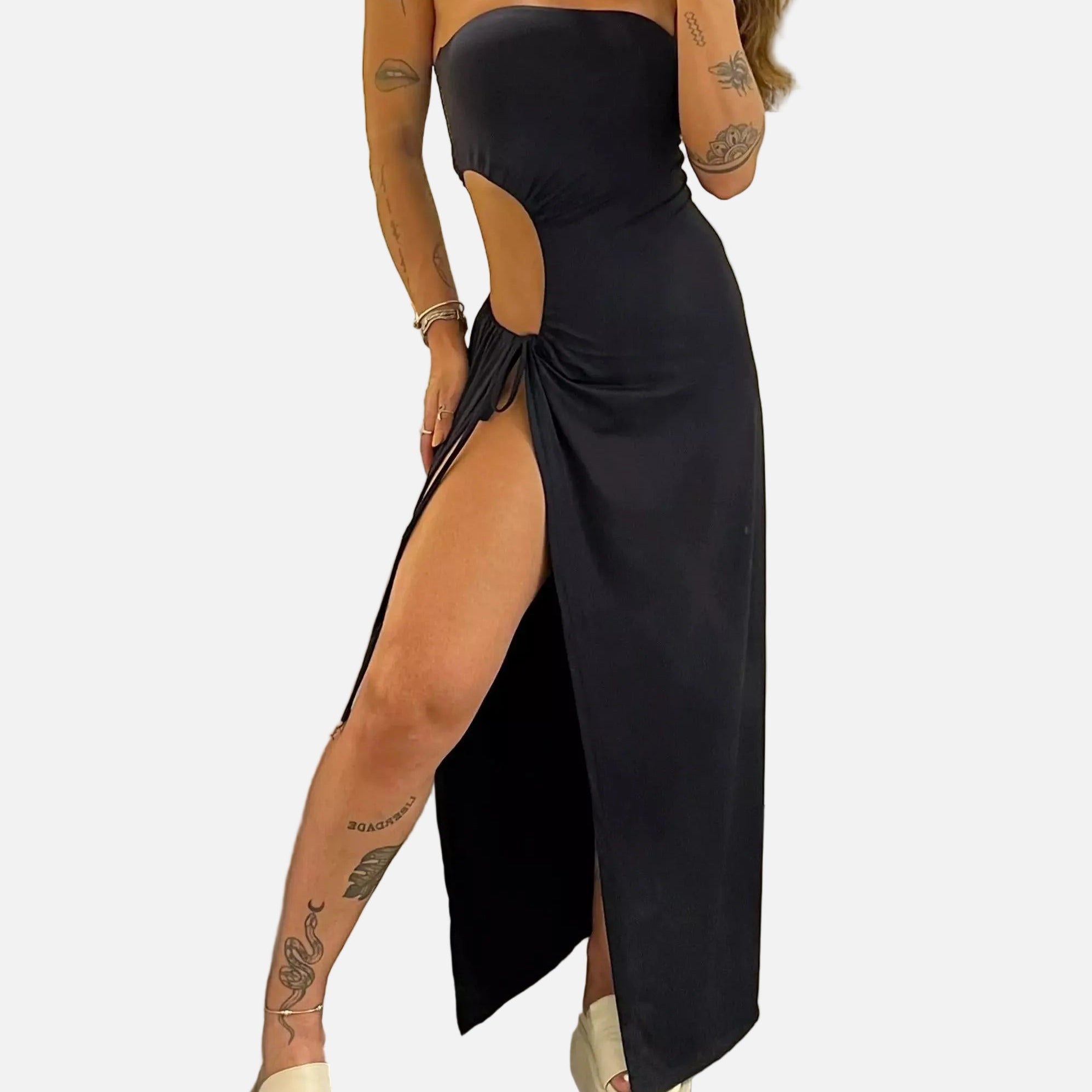 Vestido Maxi de Fiesta con Corte Bandeau