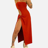 Vestido Maxi de Fiesta con Corte Bandeau