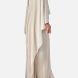 Vestido Maxi de Invitada de Boda con Mangas de Murciélago Plisadas