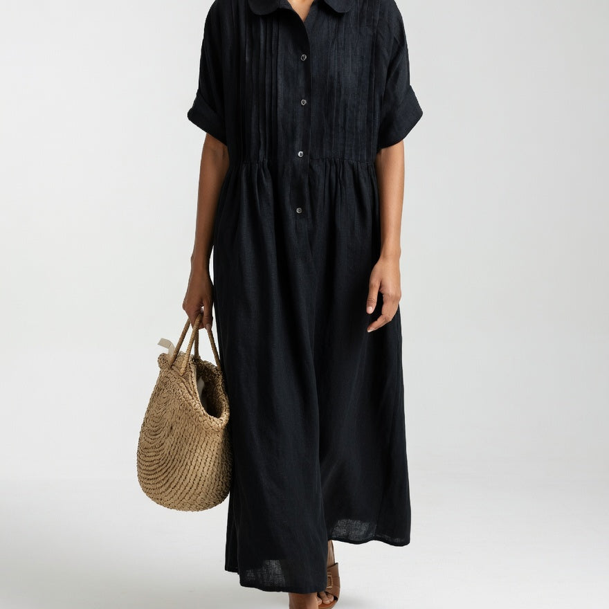 Lysandra — Vestido camisero fluido de verano