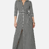 Vestido Maxi de Blusa Casual para Trabajo