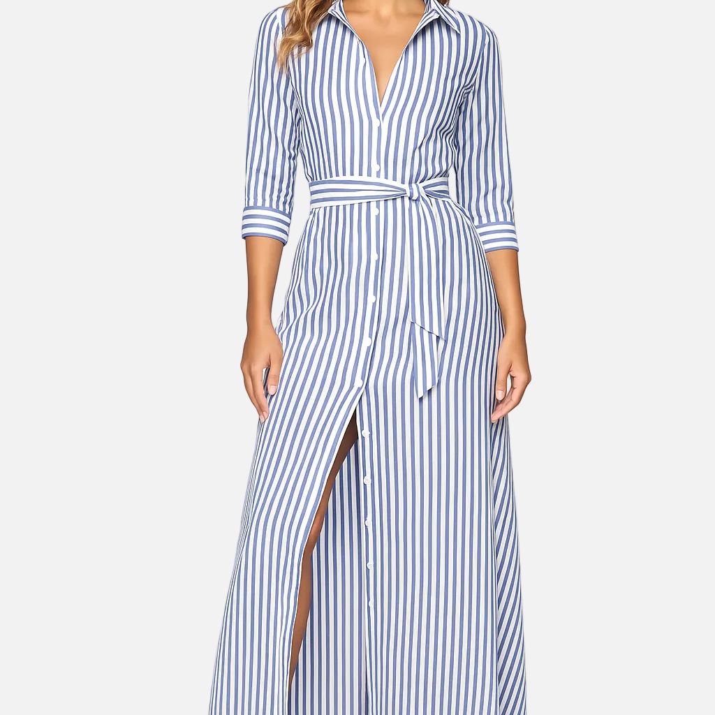 Vestido Maxi de Blusa Casual para Trabajo