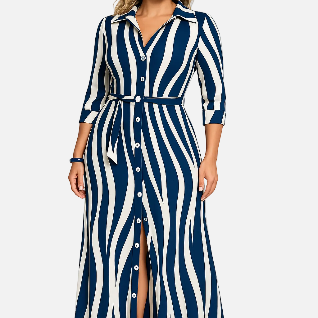 Vestido Maxi de Blusa Casual para Trabajo