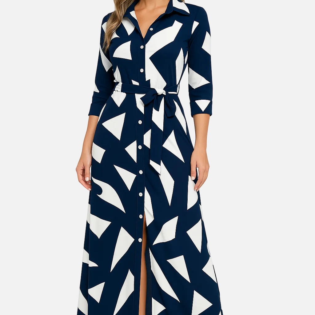 Vestido Maxi de Blusa Casual para Trabajo