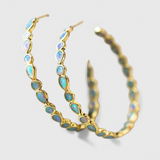 Pendientes Vintage de Ópalo Azul en Oro