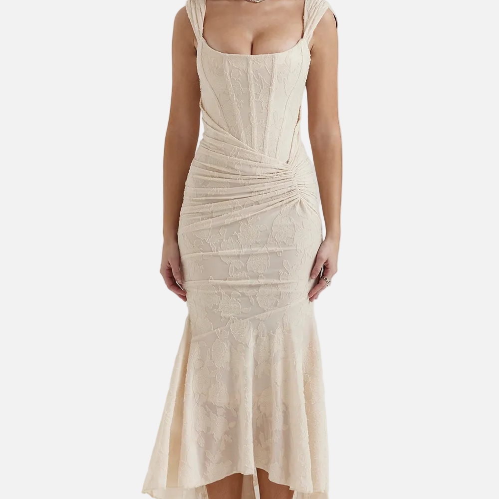 Vestido Maxi de Novia con Corsé de Encaje