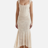 Vestido Maxi de Novia con Corsé de Encaje