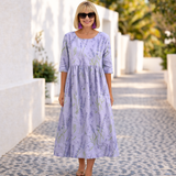Claudia | Vestido de Estampado Floral con Ambiente de Verano
