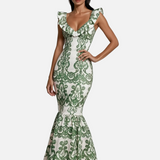 Vestido Maxi de Verano Bordado de Algodón Sorrento