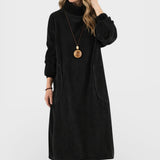 Marta™ | Vestido midi de punto con cuello alto