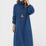 Marta™ | Vestido midi de punto con cuello alto