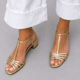 Diana - Sandalias Doradas Elegancia Diaria