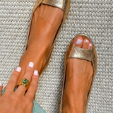 Rita - Sandalias Doradas Comfort Chic