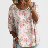 Alba™ | Blusa floral con encaje