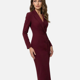 Vestido Blazer Negro Chic – Diseño Minimalista Ajustado para una Sofisticación Moderna
