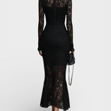 Florentina™ | Vestido maxi negro elegante
