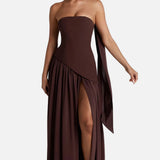 Vestido Maxi Sin Tirantes Tessa