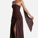 Vestido Maxi Sin Tirantes Tessa