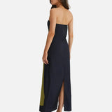 Vestido Maxi de Fiesta de Verano Impreso Sin Tirantes Calla