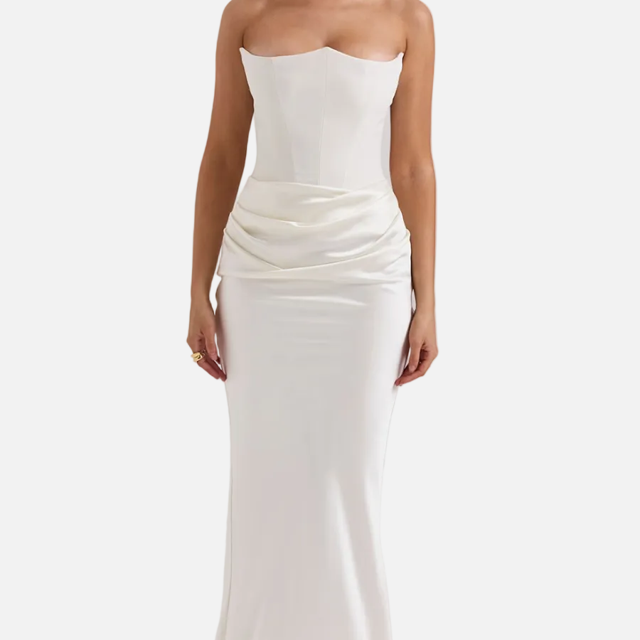 Vestido Maxi Corsé Sin Tirantes Mia