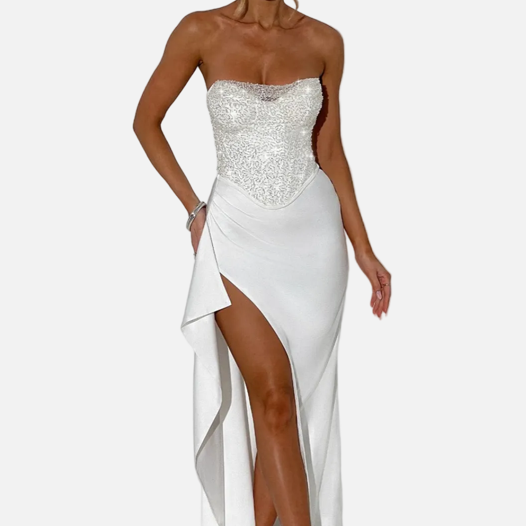 Vestido Maxi de Noche Corsé Beaded Emrielle