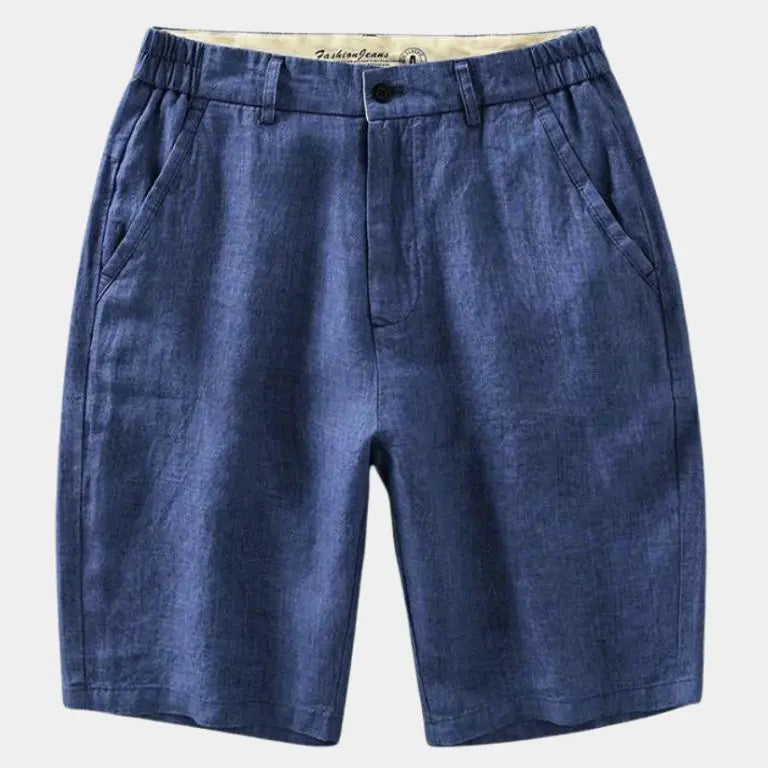 Felix™ | Pantalones Cortos de Lino Azul Horizonte