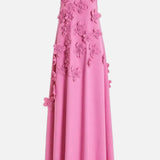 Vestido Maxi de Verano Sin Mangas Adornado con Flores