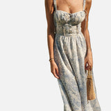 Vestido Midi de Cóctel Floral de Verano