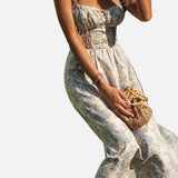 Vestido Midi de Cóctel Floral de Verano