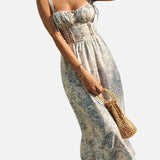 Vestido Midi de Cóctel Floral de Verano
