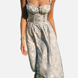 Vestido Midi de Cóctel Floral de Verano