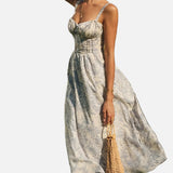 Vestido Midi de Cóctel Floral de Verano
