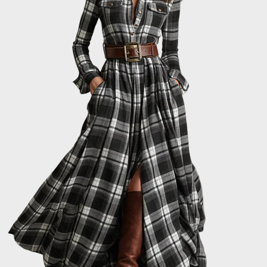 Evelyn - Vestido Camisero Clásico Elegante