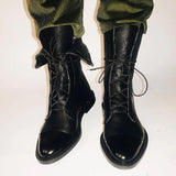 Gabriela | Botas De Cuero Sintético Negro