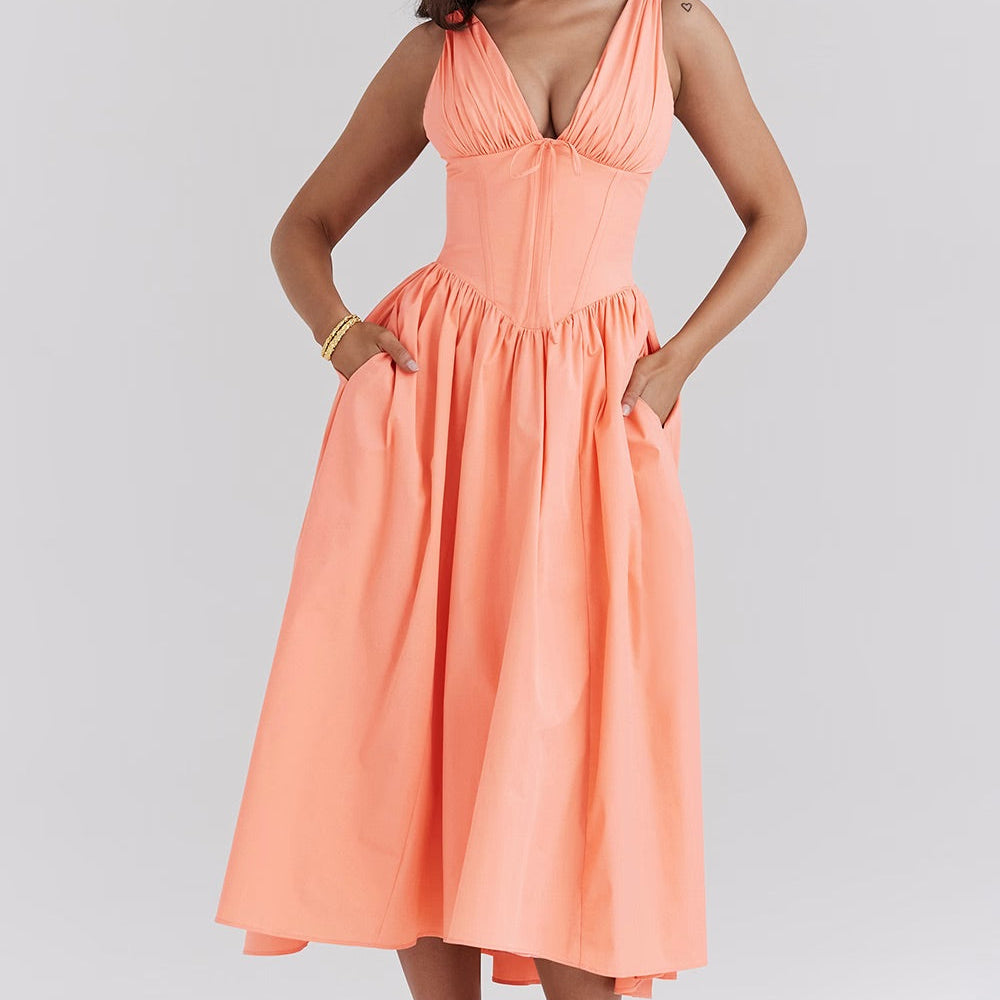 Kateřina – Vestido Midi Romántico Exclusivo