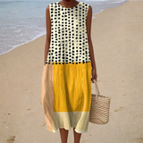 Rita - Vestido de Playa Midi Moderno Sin Mangas