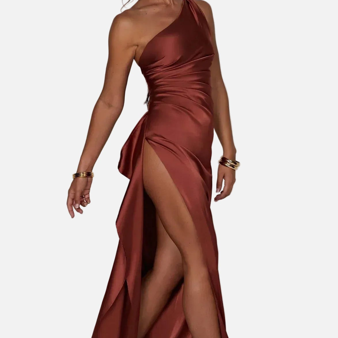 Vestido Maxi de Satén para Noche