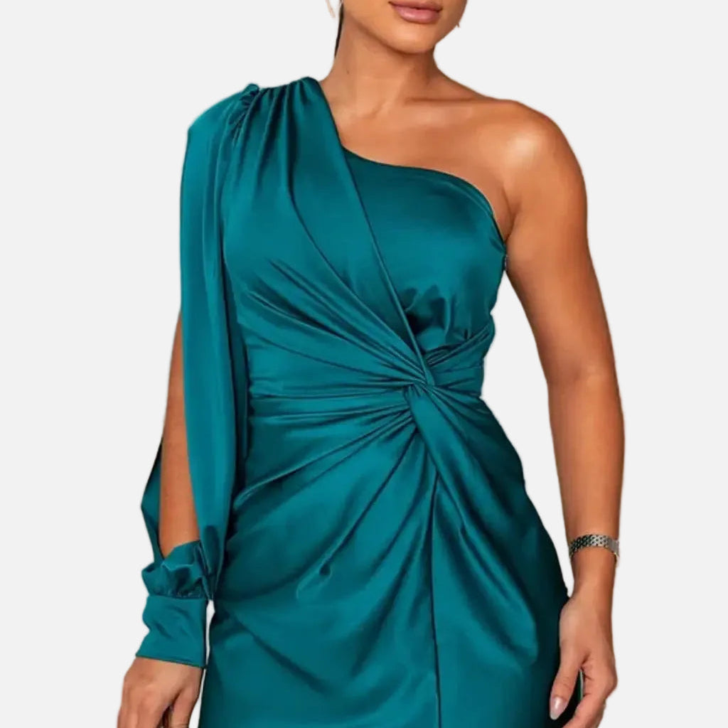 Elegante vestido maxi de invitada de boda formal