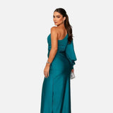 Elegante vestido maxi de invitada de boda formal