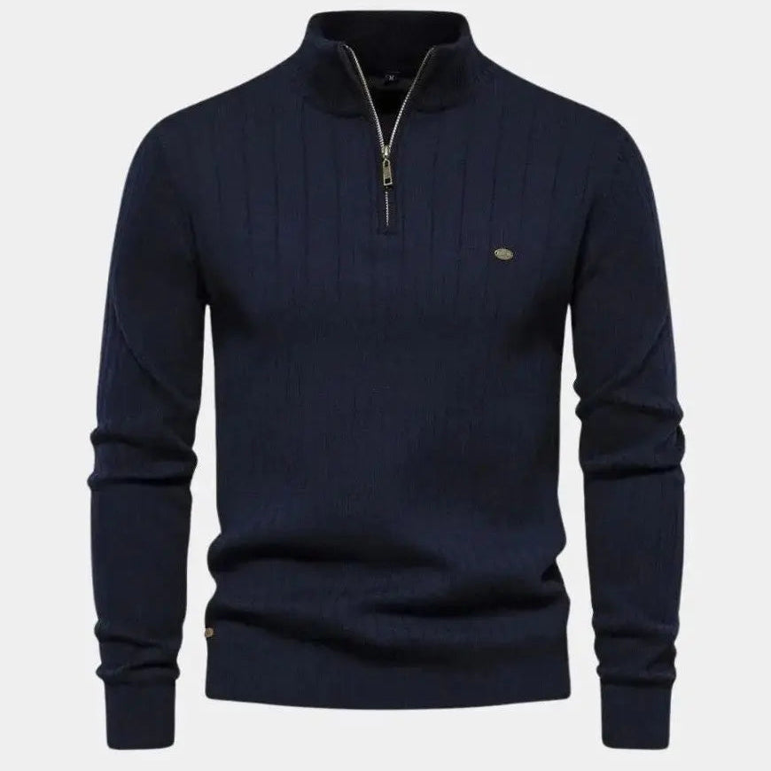 Mikkel™ | Suéter de Algodón de Cuello Semi-Alto