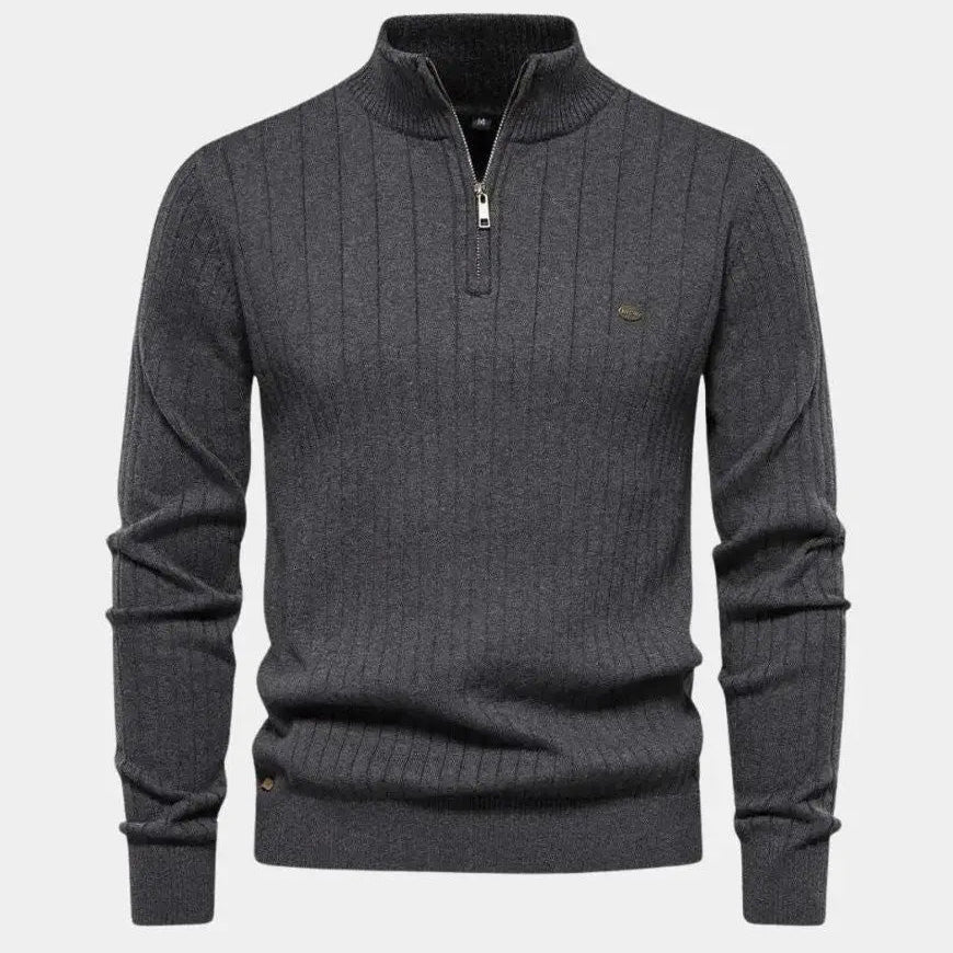 Mikkel™ | Suéter de Algodón de Cuello Semi-Alto